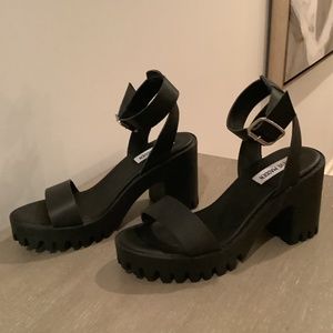 Steve Madden ankle strap sandals with lug sole